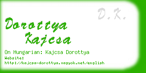 dorottya kajcsa business card